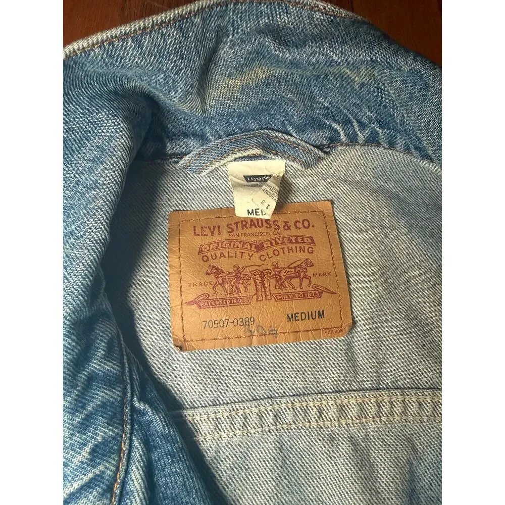 Levi's® Vtg Jacket Relaxed-fit 90's Trucker Men's Sz Medium 70507-0389 - Picture 2 of 12